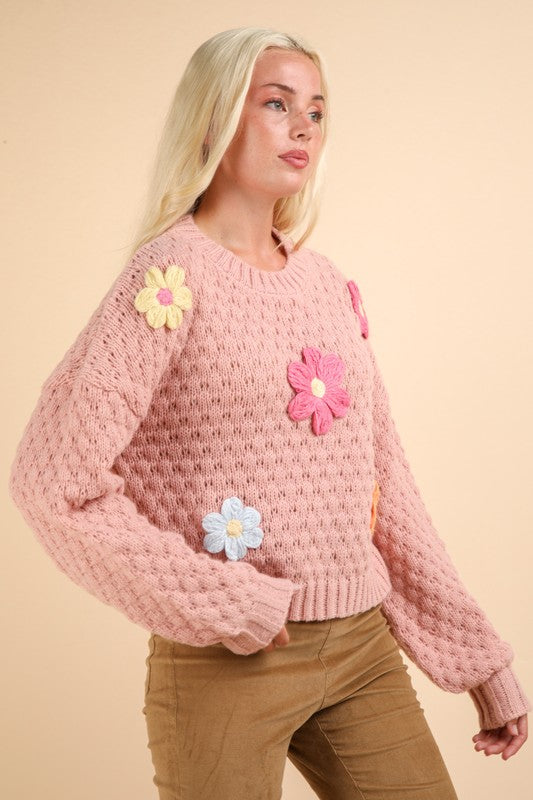 Elegant Daisy Sweater Top 8797