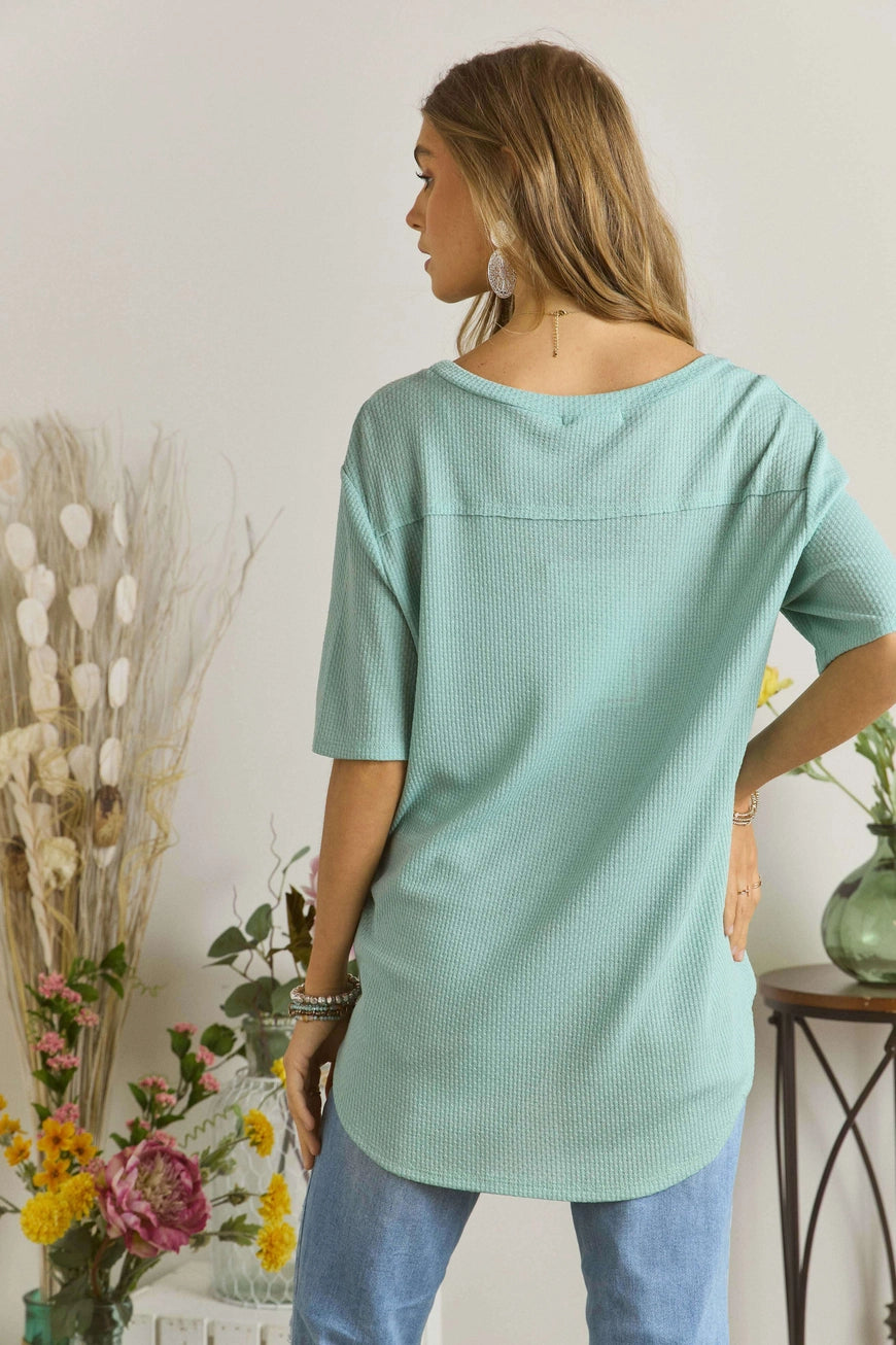 Darling Chest Pocket Top 8842