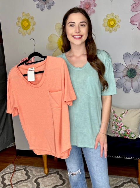 Darling Chest Pocket Top 8842