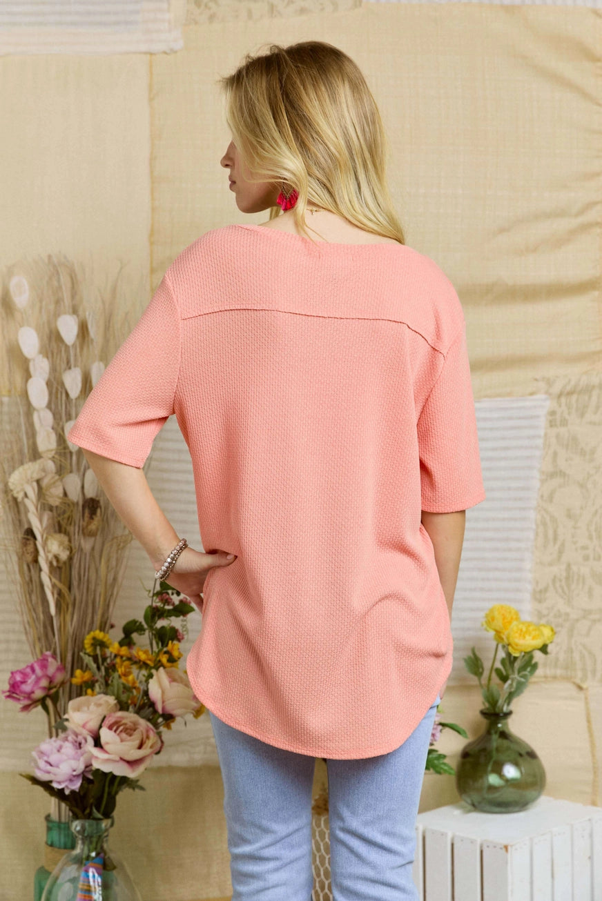 Darling Chest Pocket Top 8842