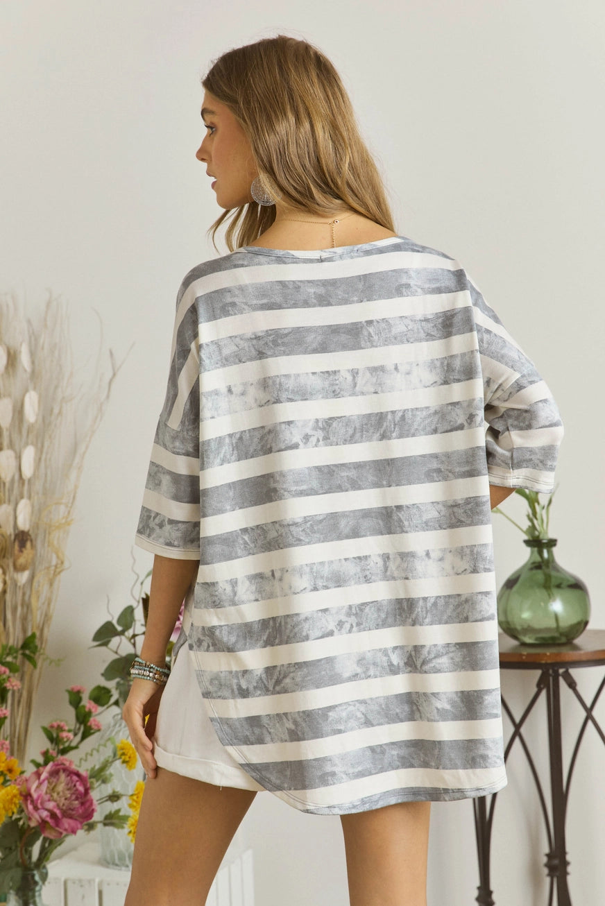 Regan Striped Comfy Top 8844