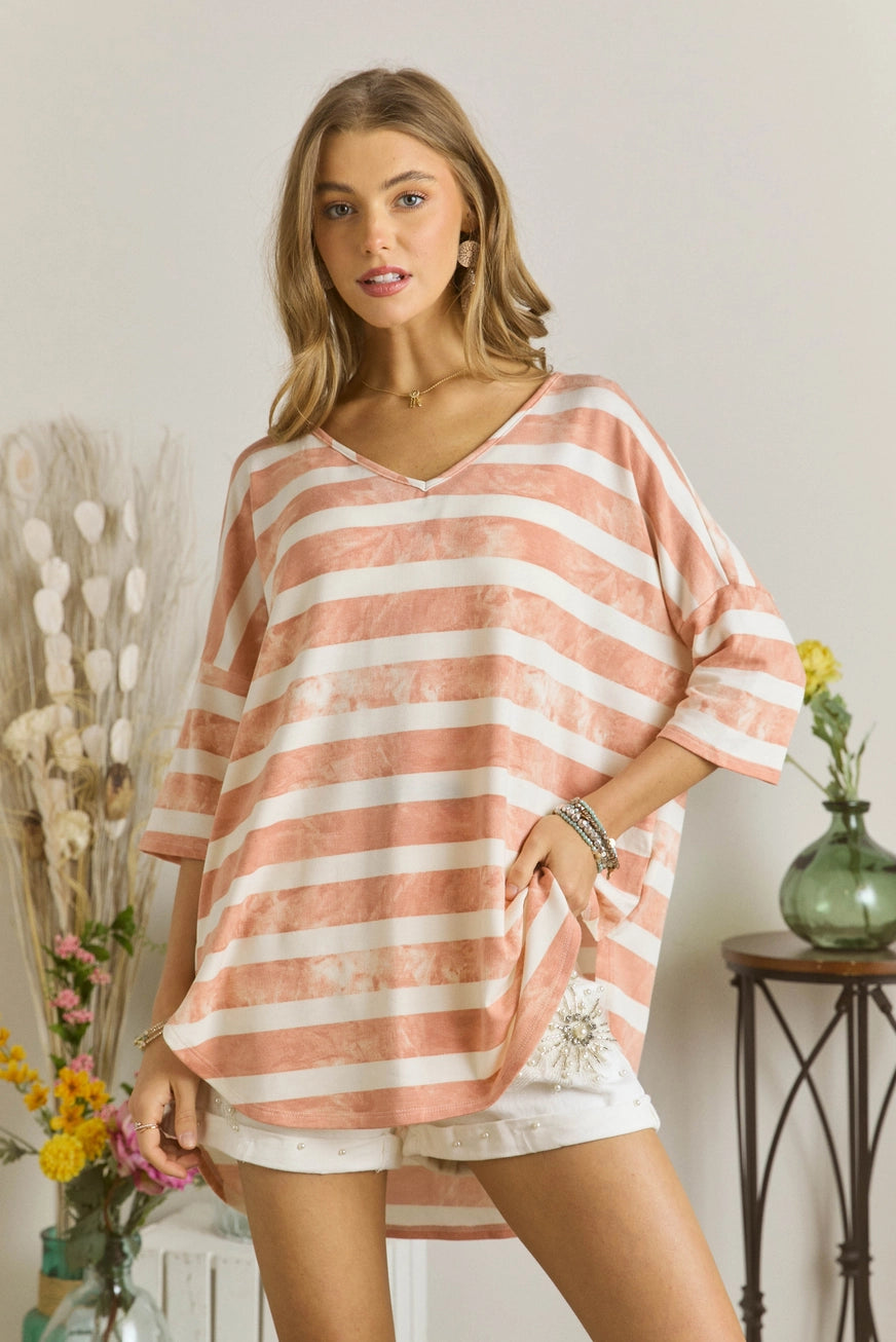 Regan Striped Comfy Top 8844