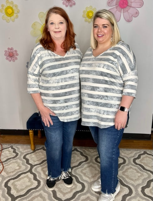 Regan Striped Comfy Top 8844