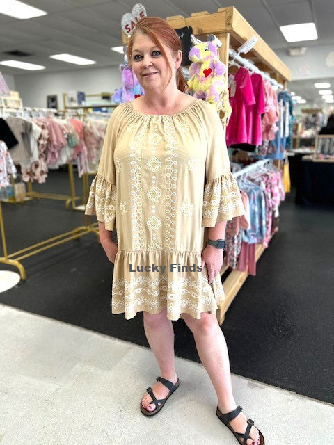 Natural Essence Embroidery Dress 8919