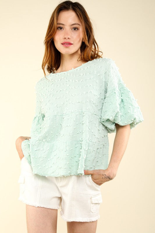 Madison Ruffle Babydoll Top 8941