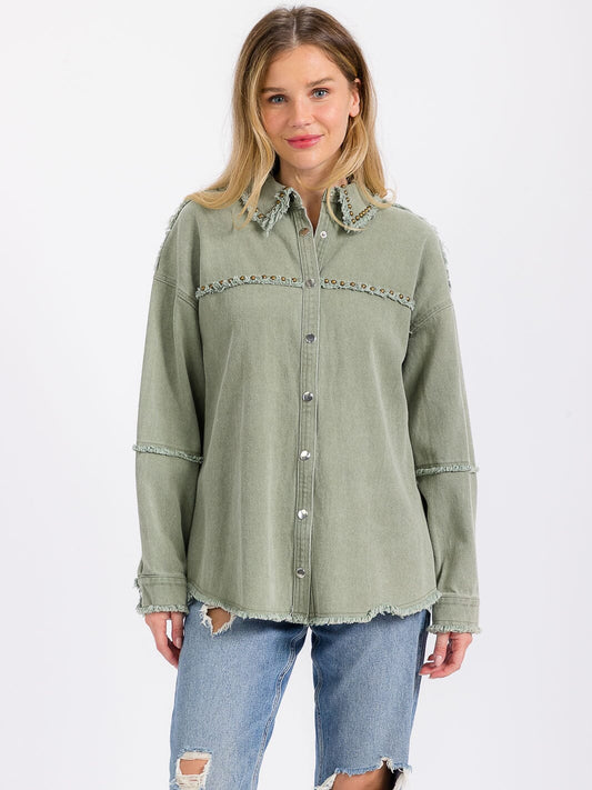 Spot Light Stud Denim Jacket 8963