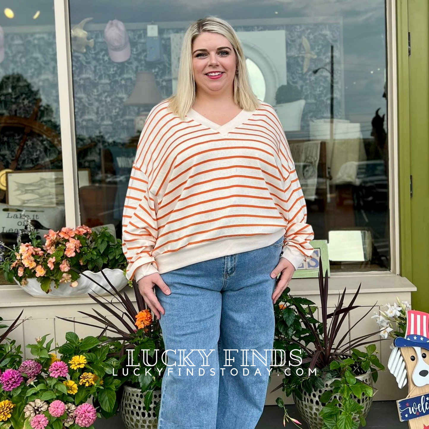 My Rosy Stripes Top 9024