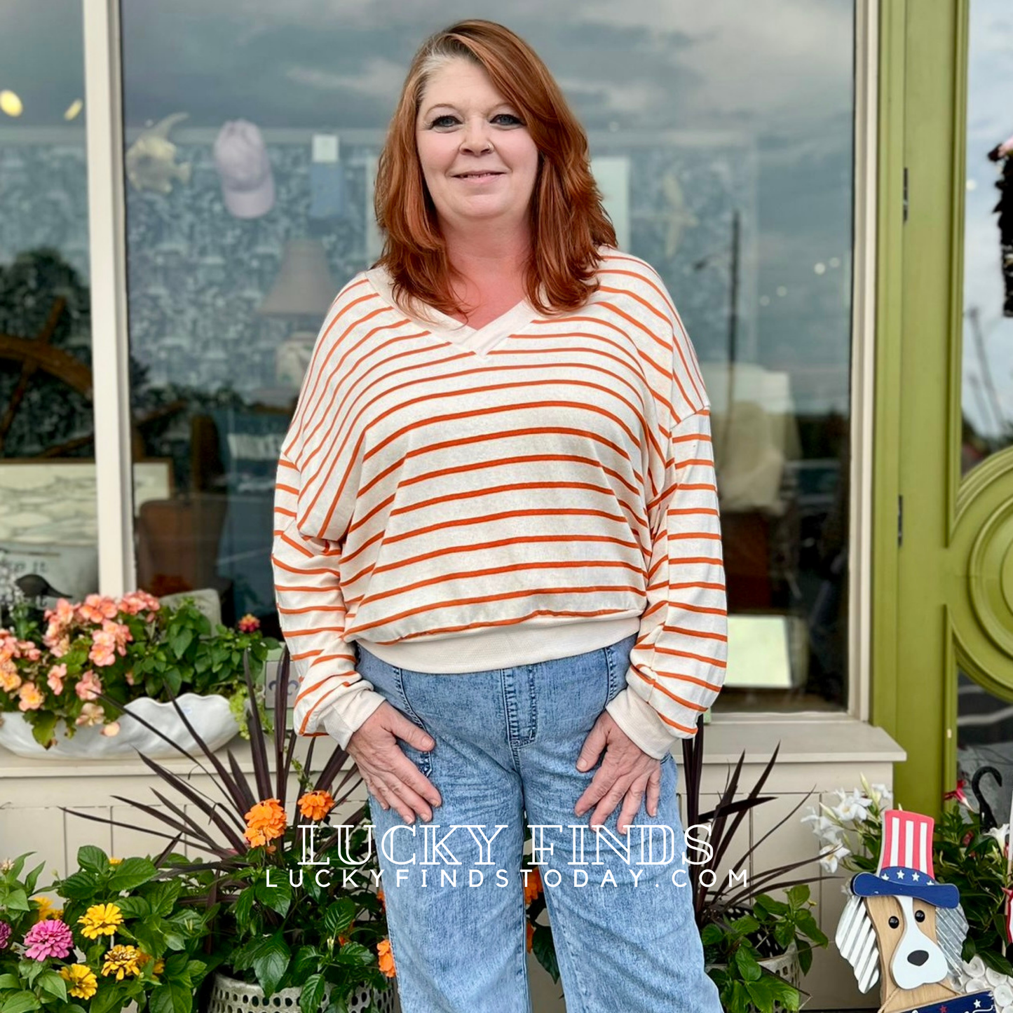 My Rosy Stripes Top 9024