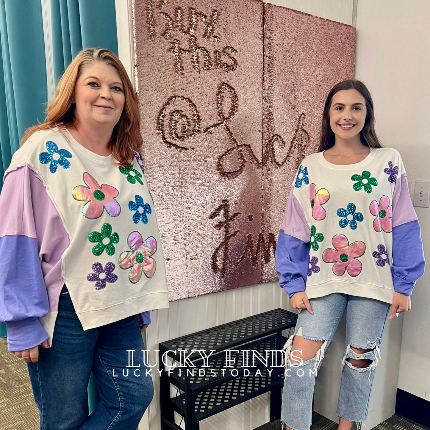 Blooming Sequin Flower Top 9026