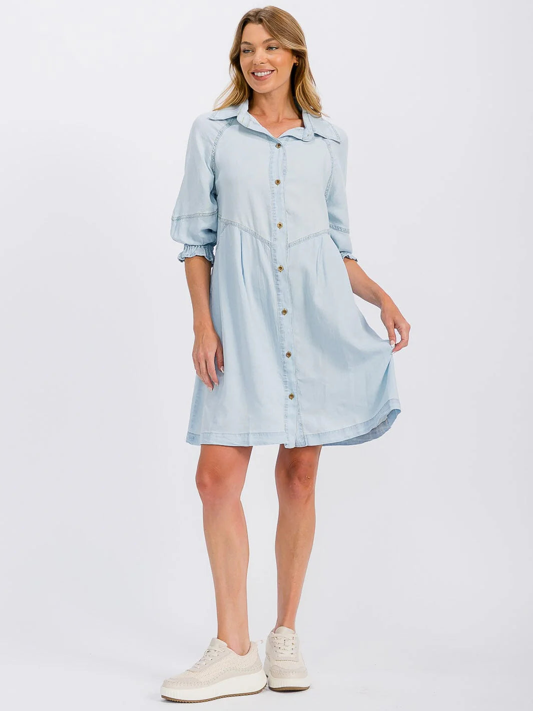 Vintage Chambray Denim Dress 9034