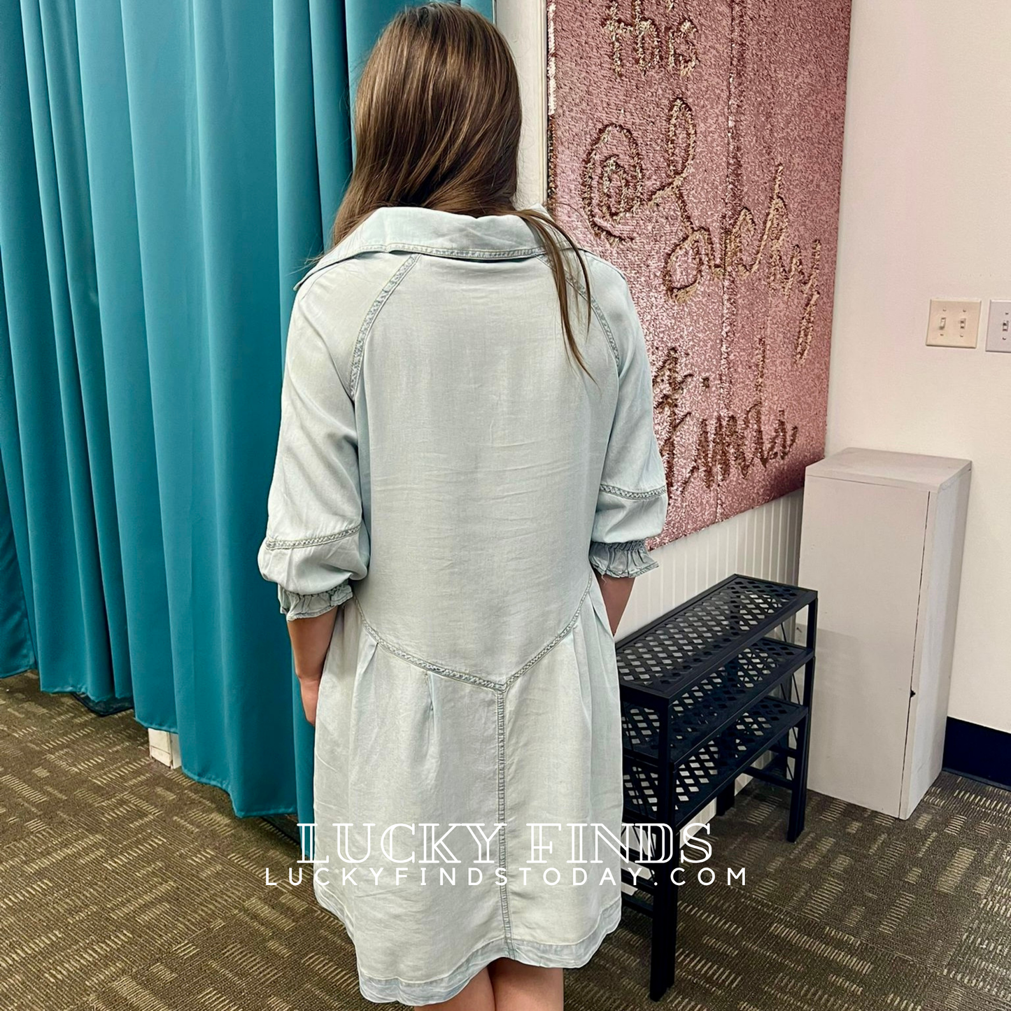 Vintage Chambray Denim Dress 9034