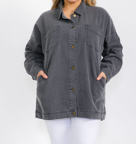 Rock w Me Denim Shacket 9035