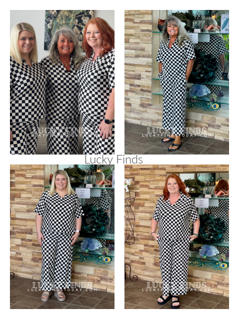 Bahama Checker Pants Set 9036