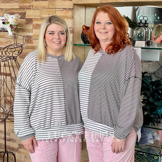 Delicate Perfection Stripes Top 9037