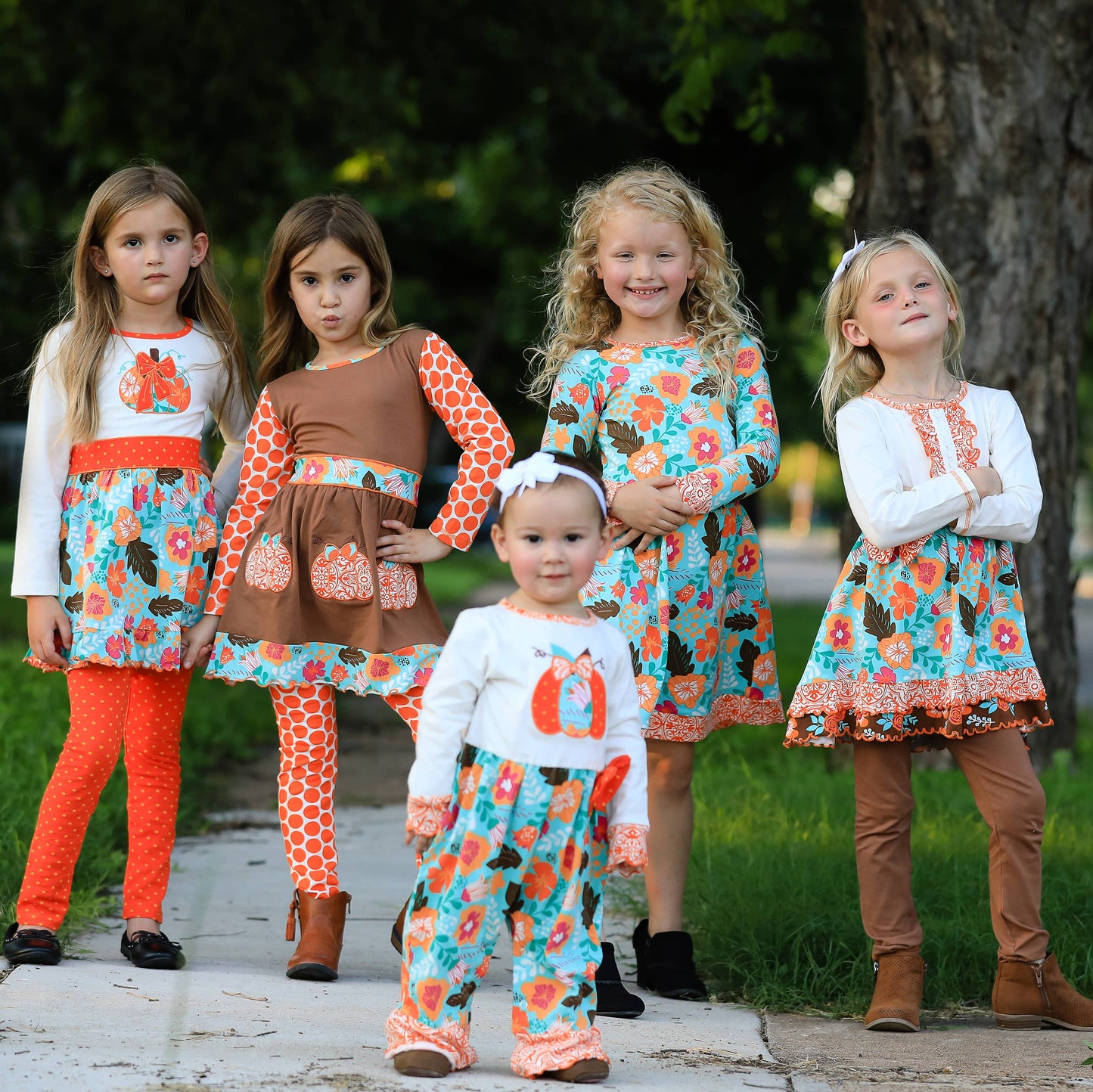 K101  Floral Pumpkin Romper