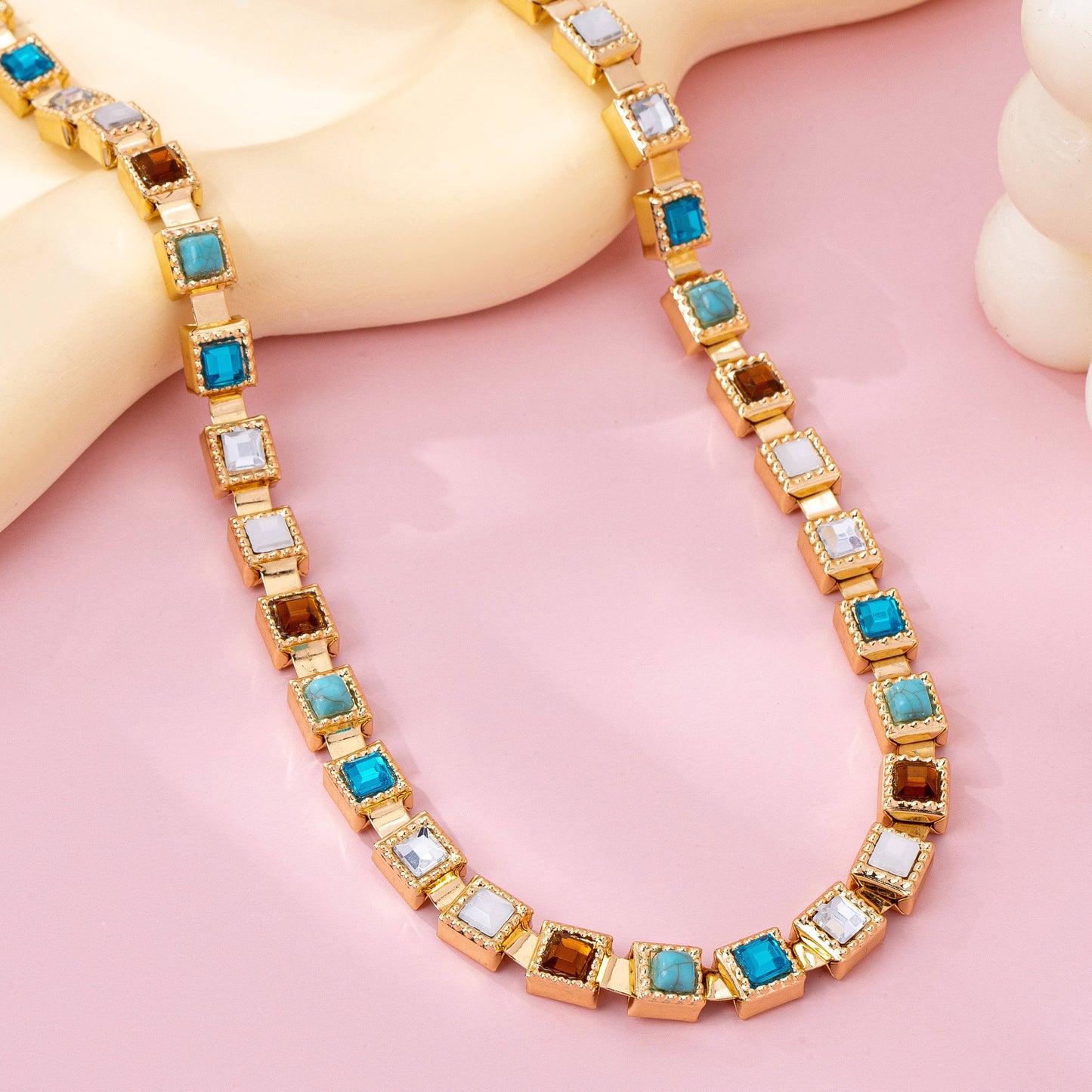 Geometric Acrylic Statement Necklace