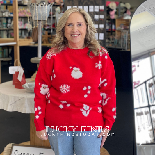 Santa Snow Flake Sweater A216