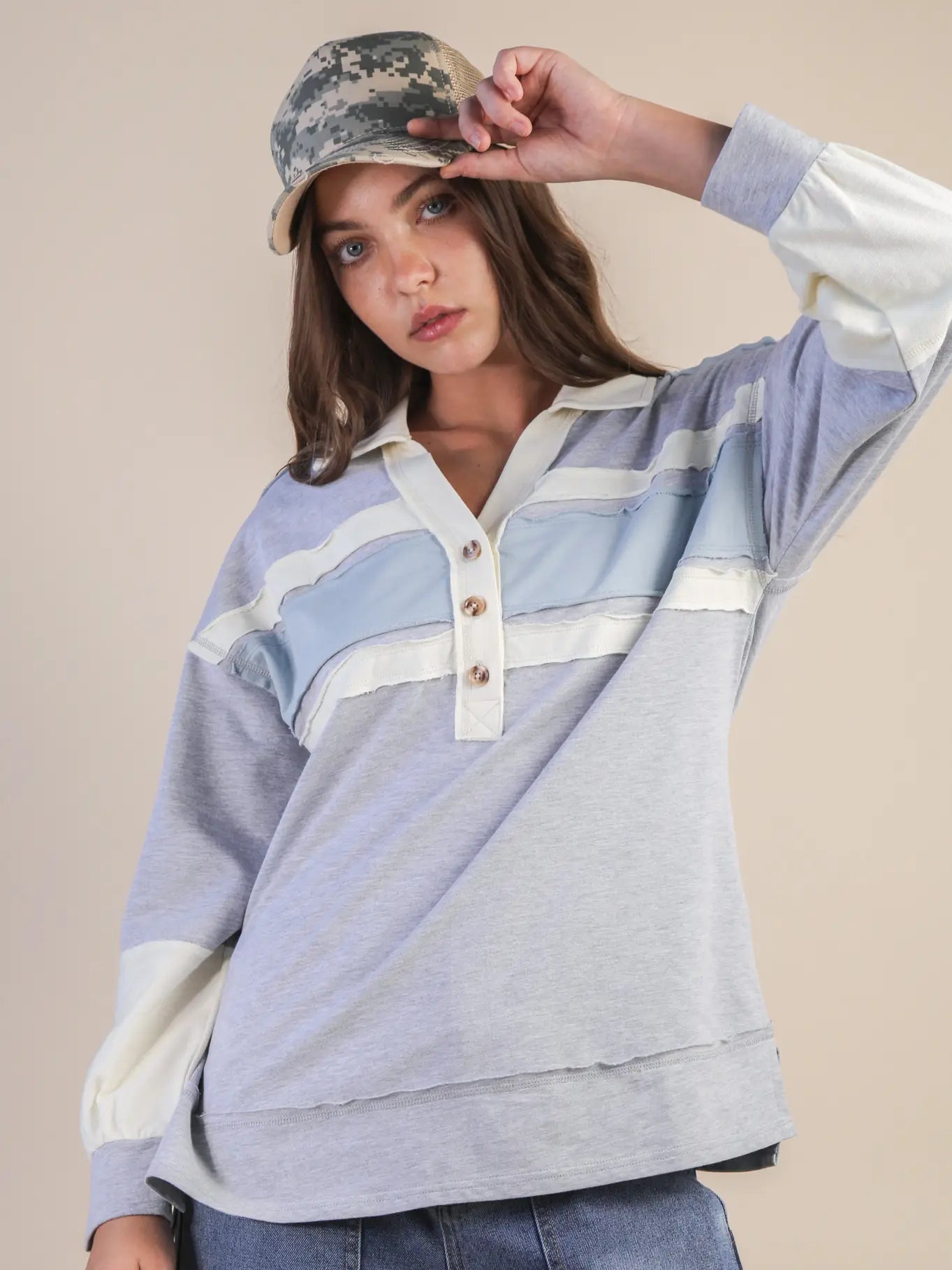 Yes It's Colorblock Top A247