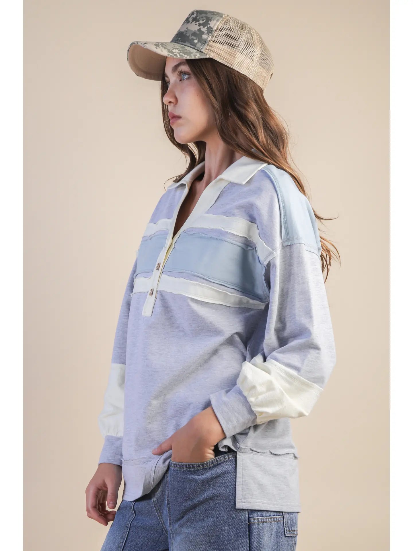 Yes It's Colorblock Top A247
