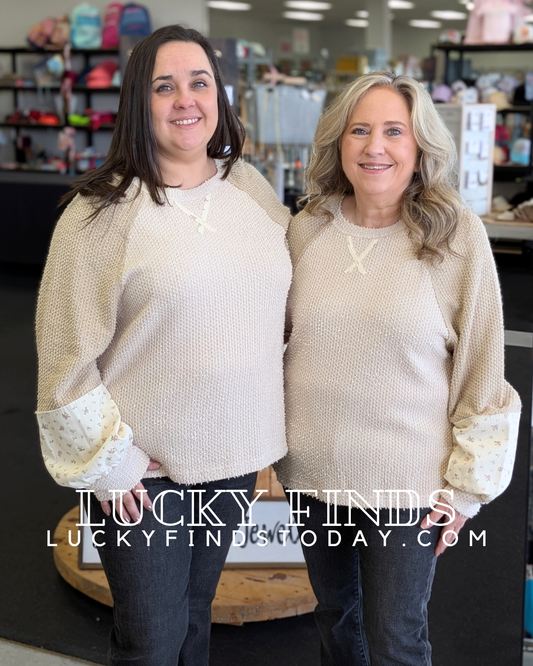 Color Block Casual Knit Top A257