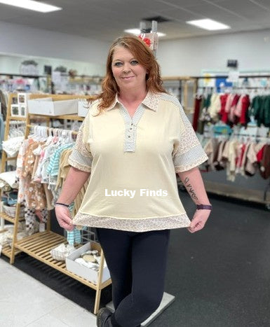 Fancy Comfy Contrast Top A263