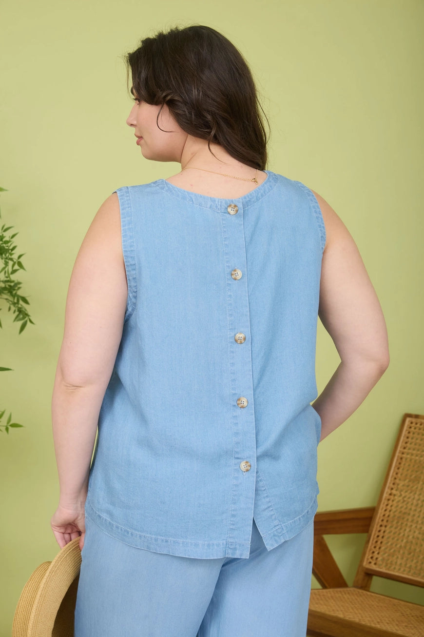 Feel Free Chambray Top A272