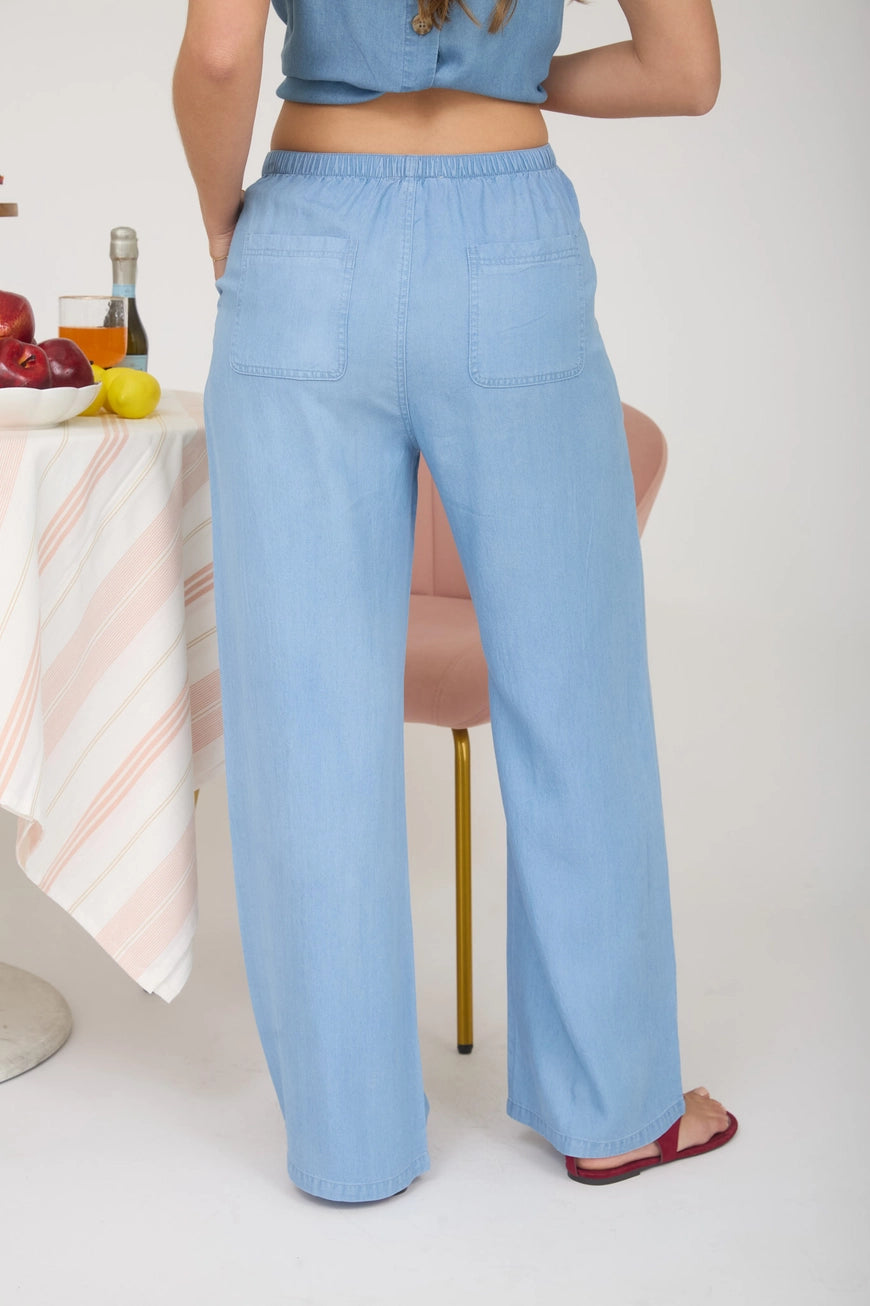 Feel Free Chambray Pants A273