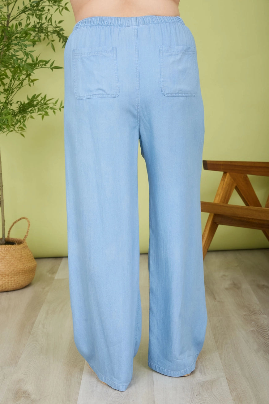 Feel Free Chambray Pants A273