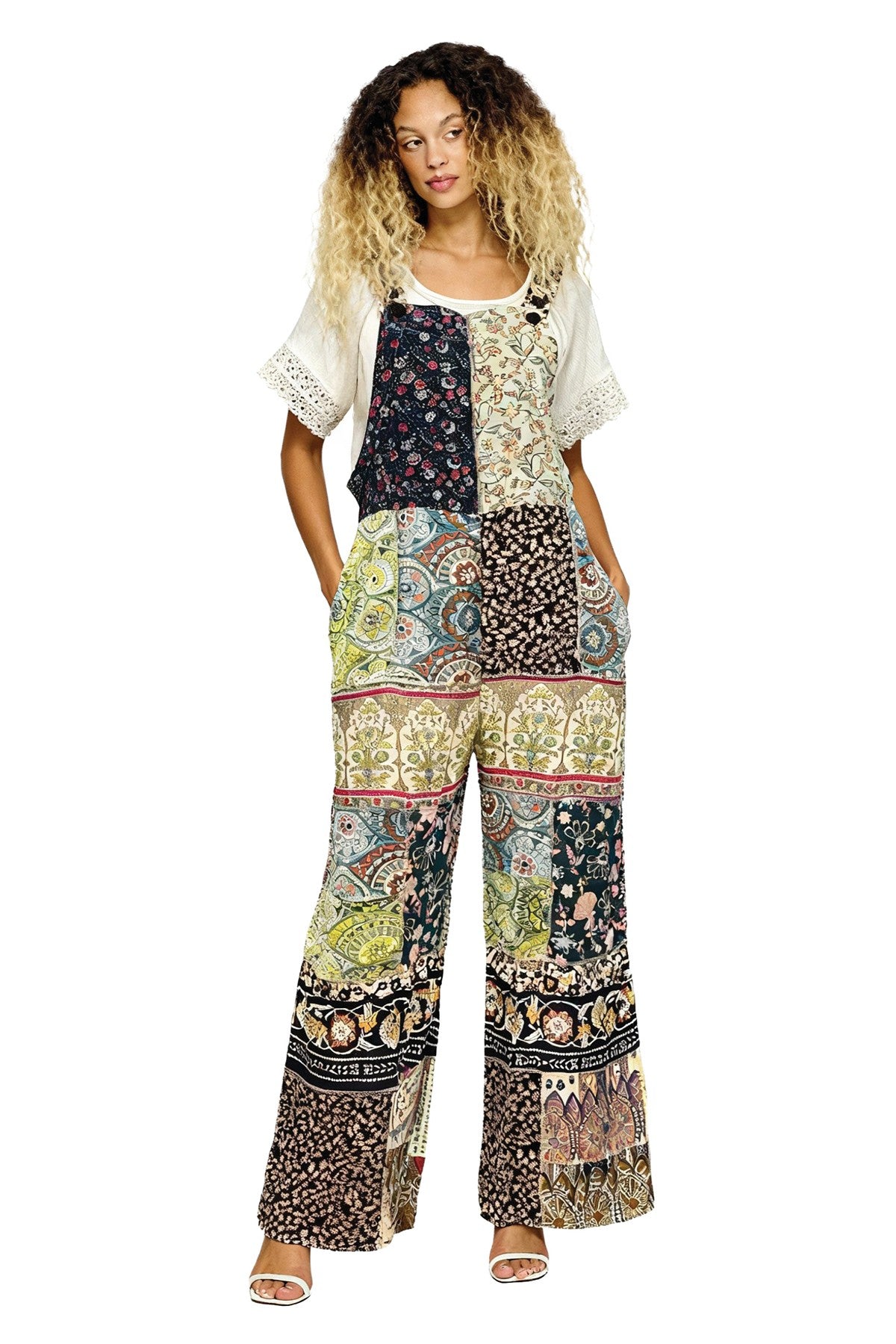 Boho Overall Patchwork Jumpsuit A300