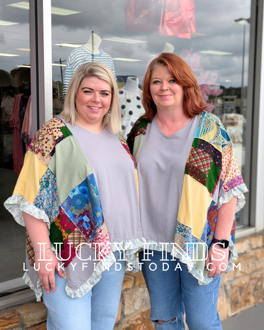 Vintage Retro Poncho Top A301