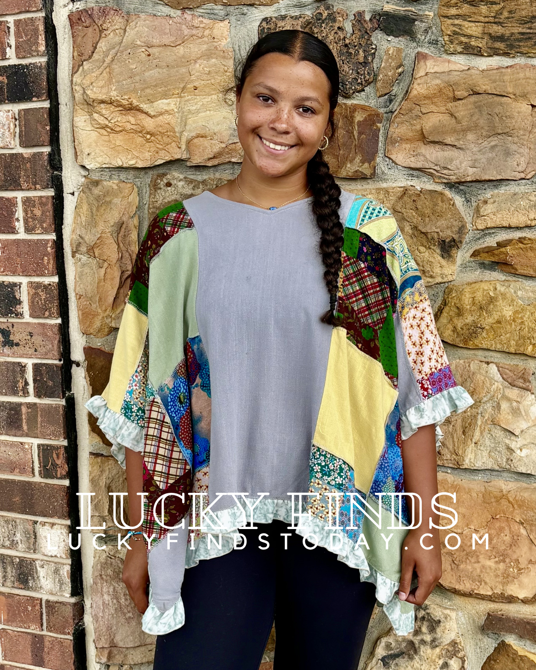 Vintage Retro Poncho Top A301