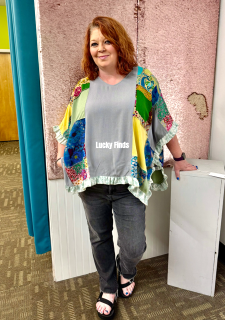 Vintage Retro Poncho Top A301