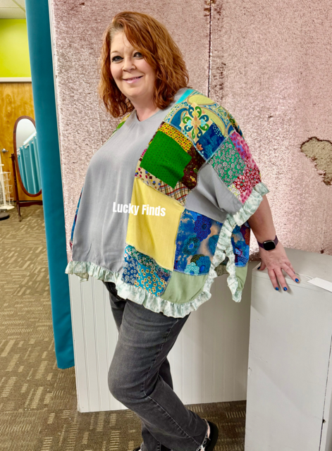 Vintage Retro Poncho Top A301