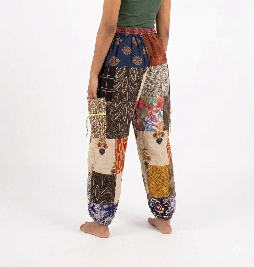 Boho Cotton Patchwork Jogger A324