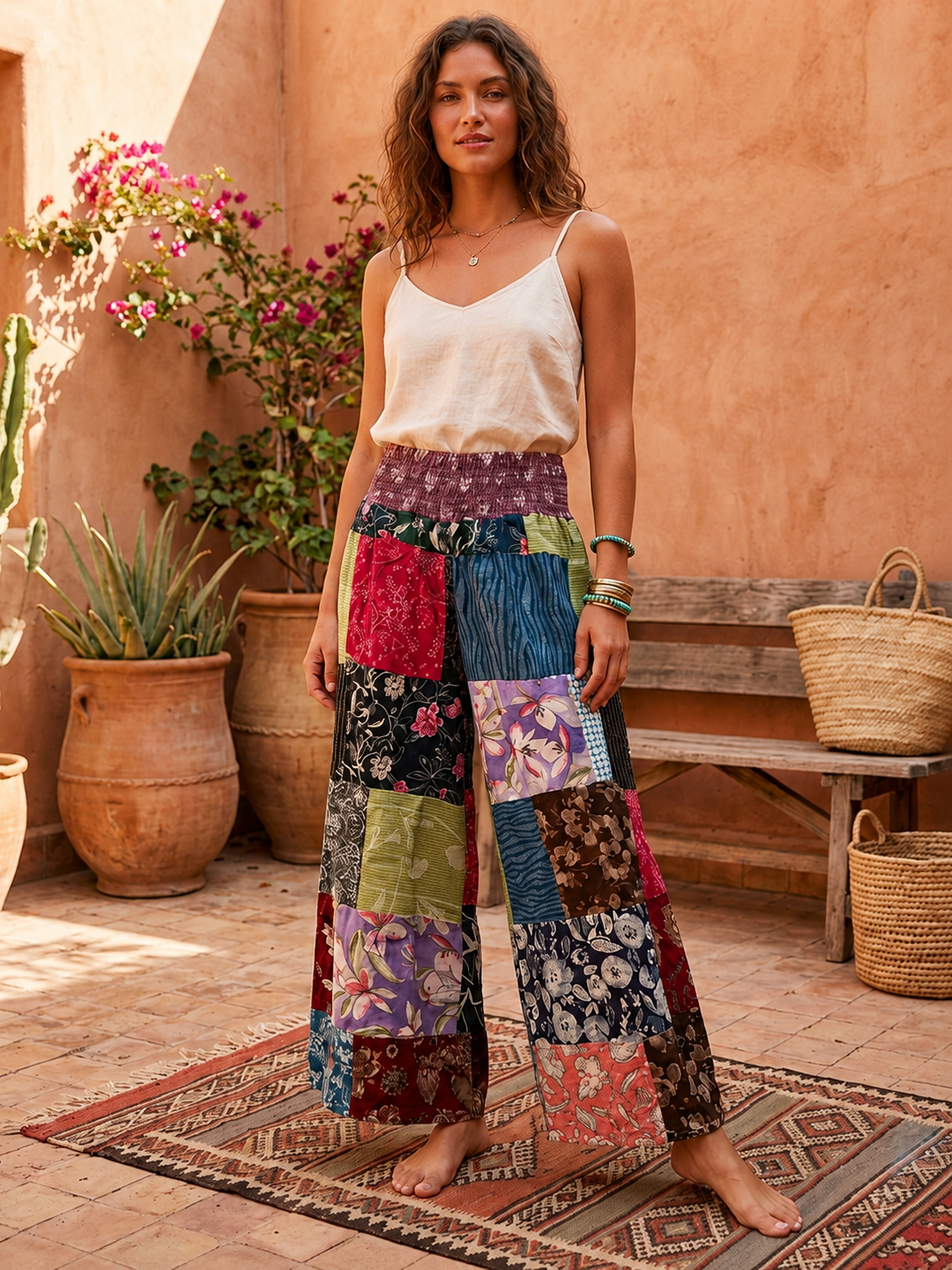 Vintage Boho Palazzo Pants A325