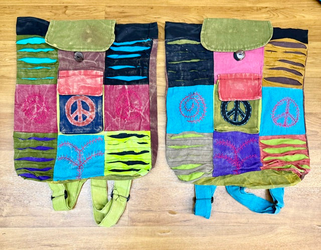 Vintage Nepal Peace Backpack A327