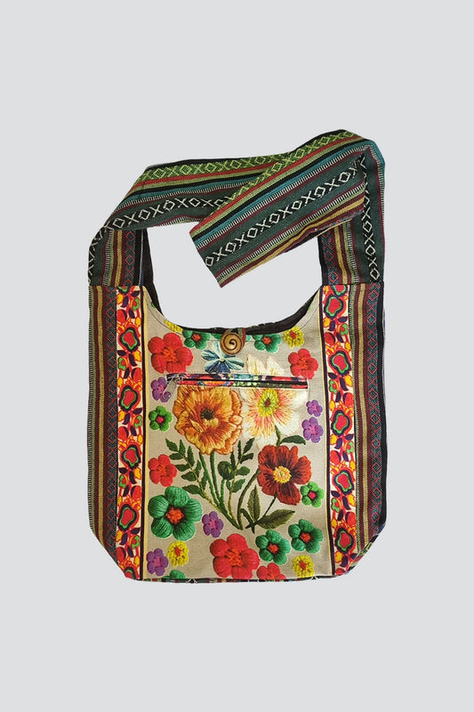 Vintage Flower Crossbody Bag A331