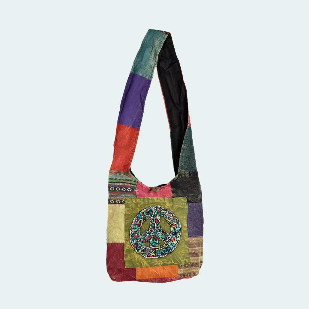 VIntage Boho Peace Crossbody Bag A335