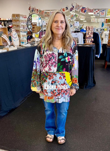Vintage Multi Patchwork Hoodie A336