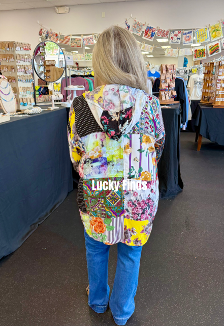 Vintage Multi Patchwork Hoodie A336