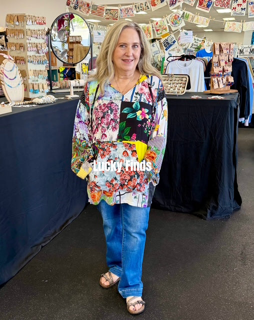 Vintage Multi Patchwork Hoodie A336