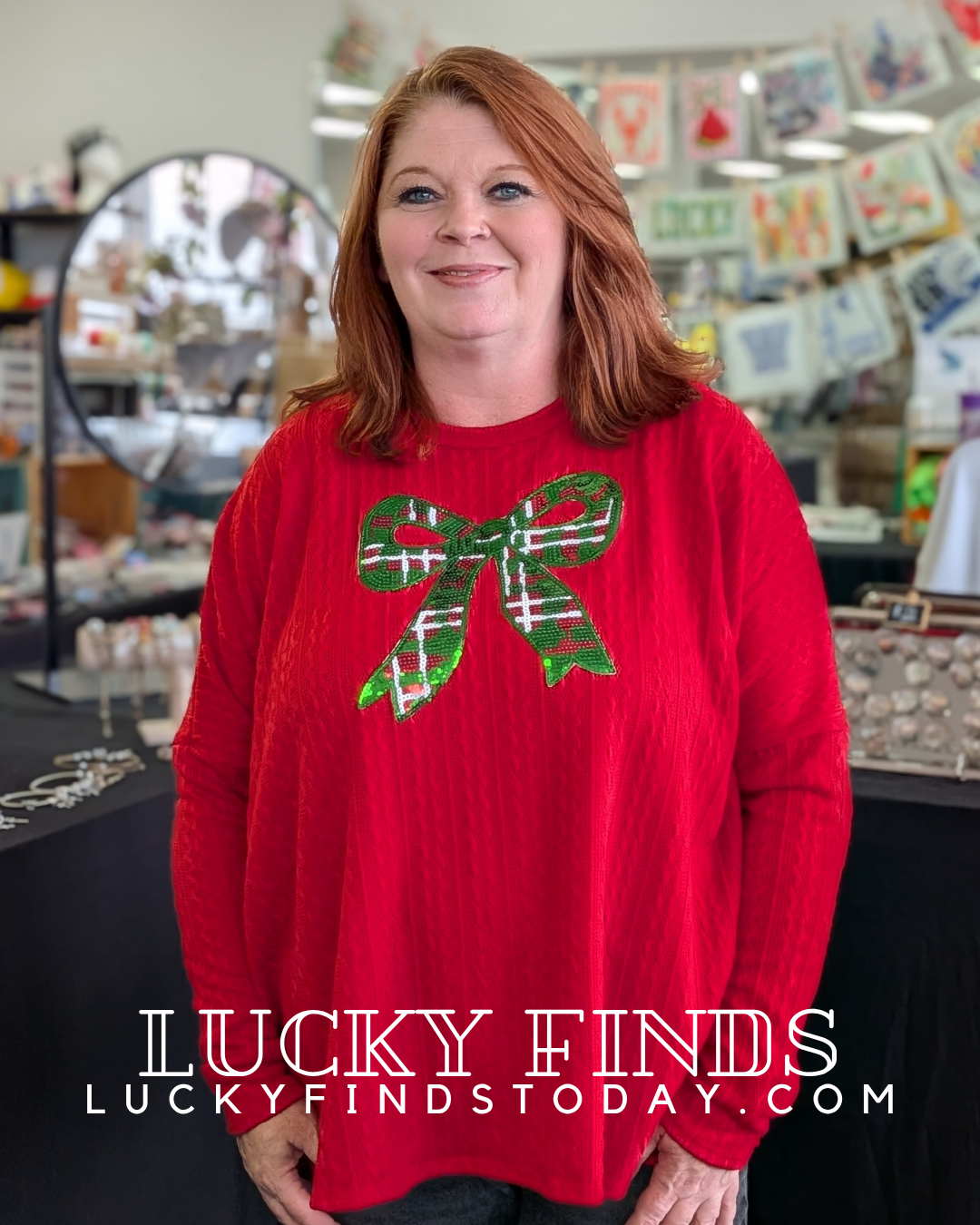 Christmas Ribbon Top A343