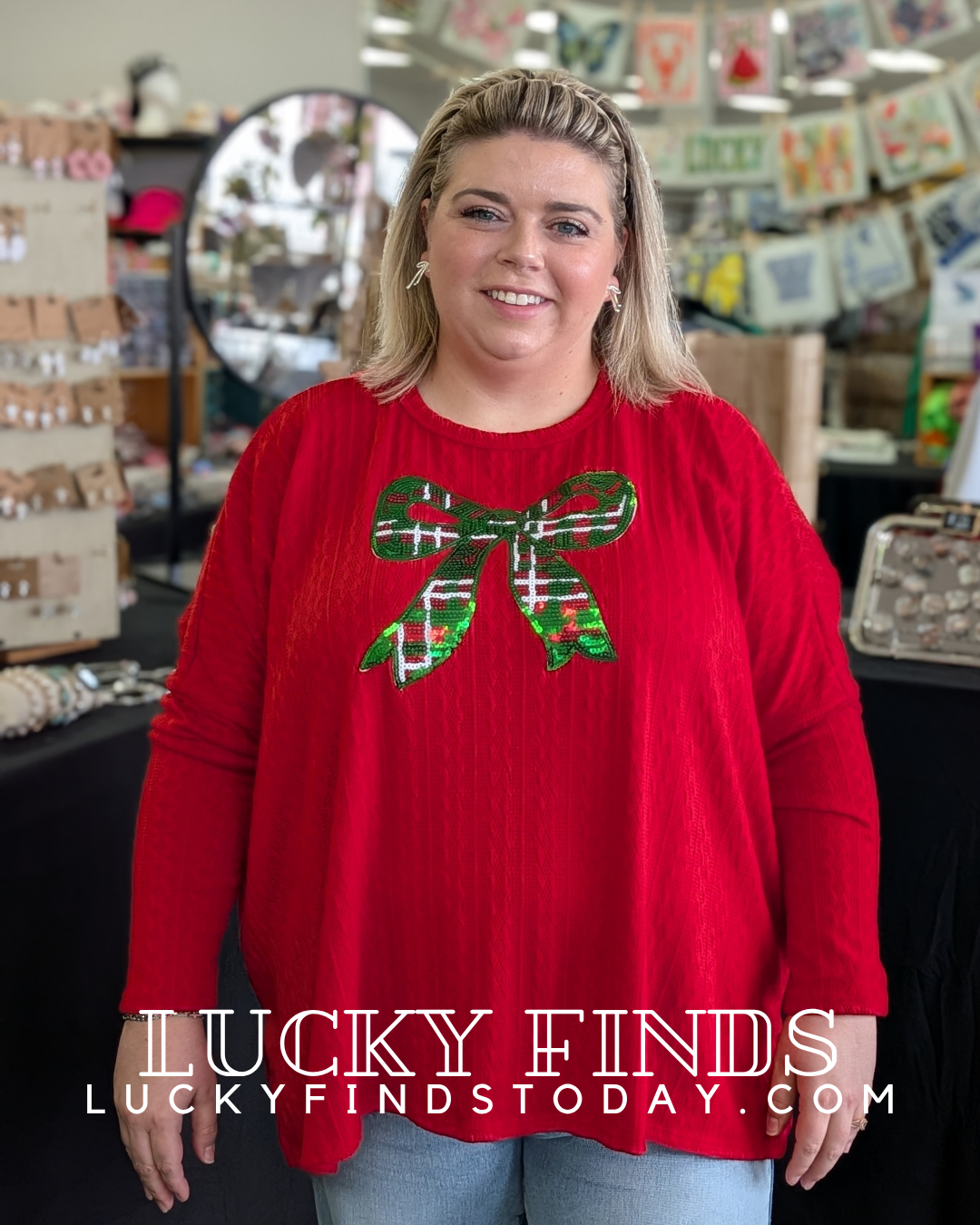 Christmas Ribbon Top A343
