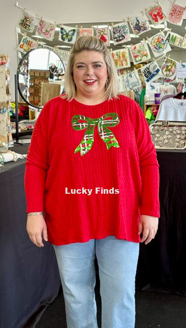 Christmas Ribbon Top A343