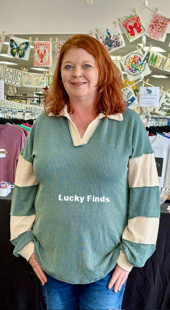 Magic Curvy Contrast Tunic Top A344
