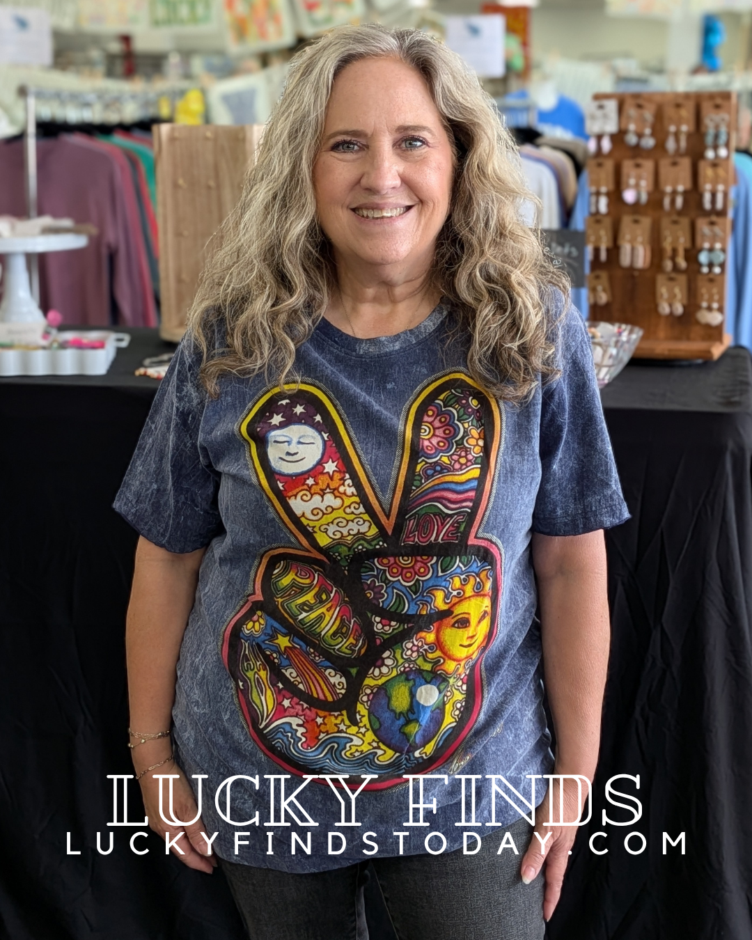 Lucky Peace Sign Tee A351