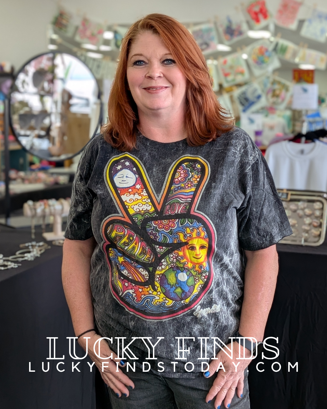 Lucky Peace Sign Tee A351