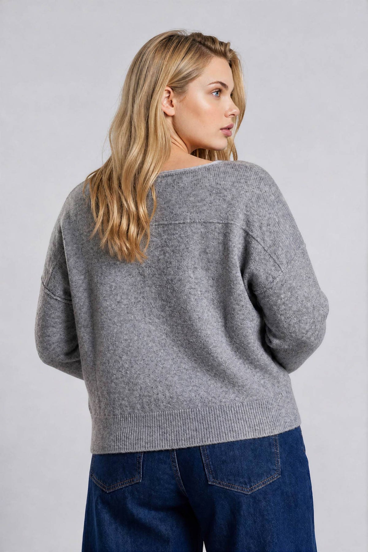 My Curvy Contrast Sweater Top A370