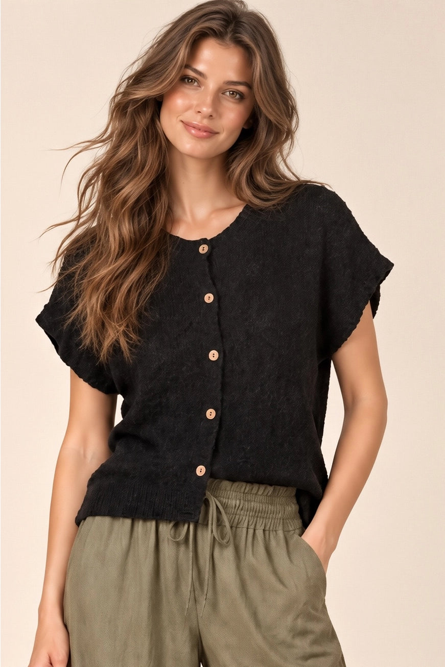 Fancy Knit Sweater Top A376