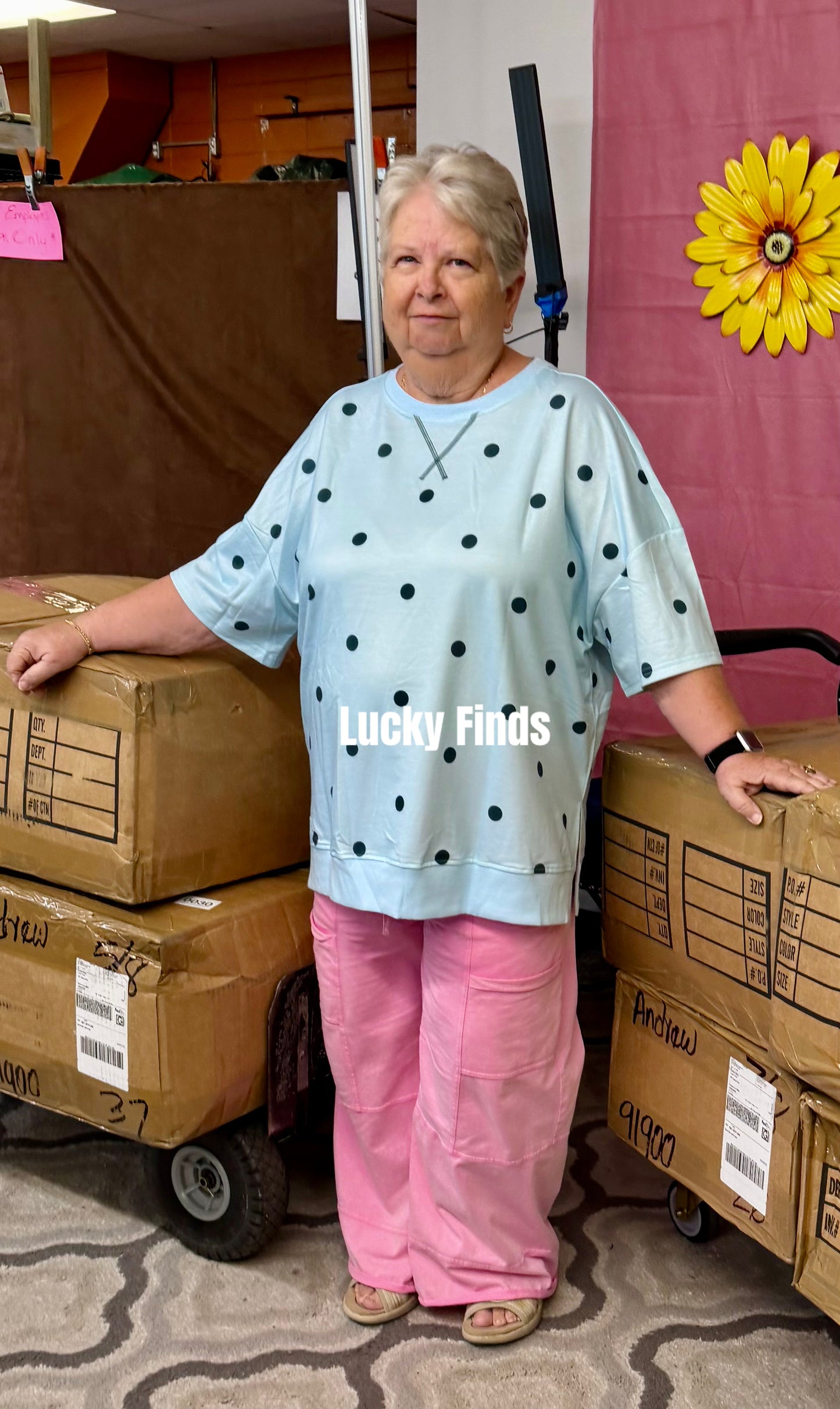 Lovely Outlook Polka Dot Top D1726